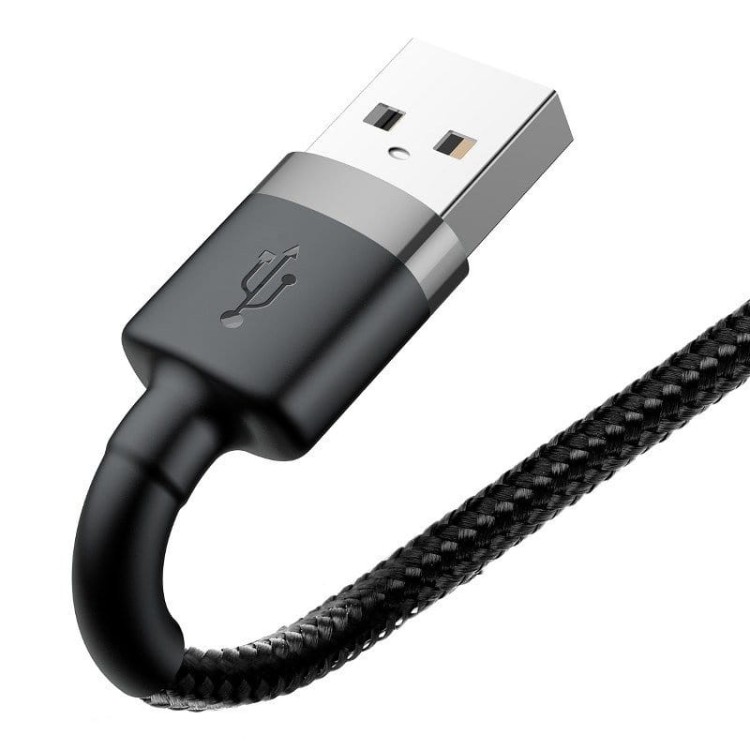 Kabel Lightning USB Baseus Cafule 1,5A 2m (szaro-czarny) 5