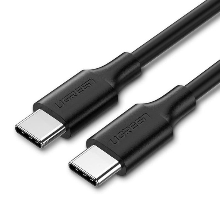 Niklowany kabel USB-C UGREEN  US286 1.5m (czarny) 1