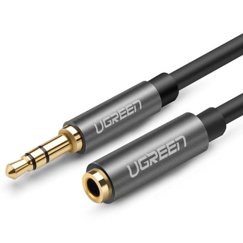 Przedłużacz audio AUX UGREEN AV118 kabel jack 3,5 mm, 1m (czarny) 1