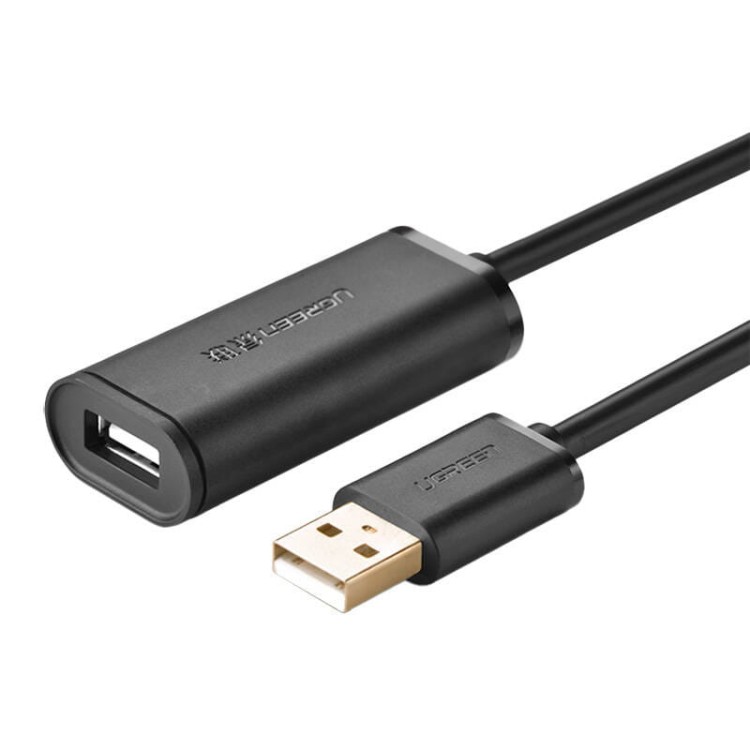 Kabel przedłużający USB 2.0 UGREEN US121, aktywny, 10m (czarny) 1