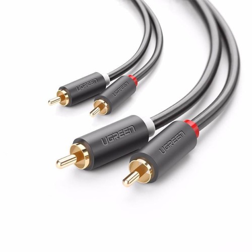 Przewód 2x RCA (Cinch) do 2x RCA (Cinch) UGREEN AV104 2m (czarny) 1