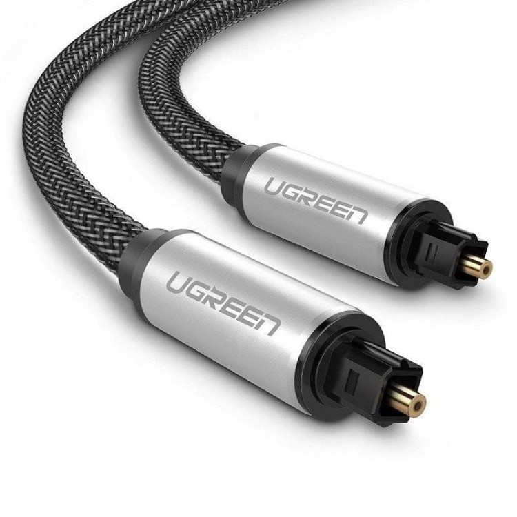 UGREEN AV108 Kabel optyczny Toslink Audio, aluminiowy z oplotem, 1m (szary) 1