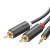 UGREEN AV102 Kabel 2x RCA (Cinch) jack 3.5 mm 2m (czarny) 2