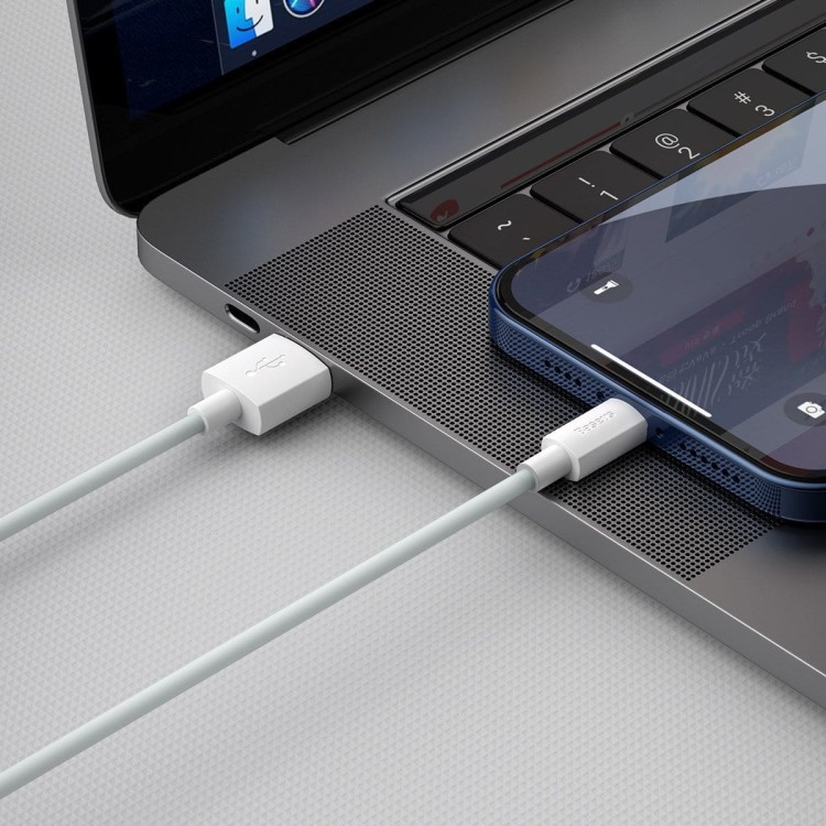 Kabel USB do Lightning Baseus Simple Wisdom, 2.4A, 1.5m (biały) 2szt. 6