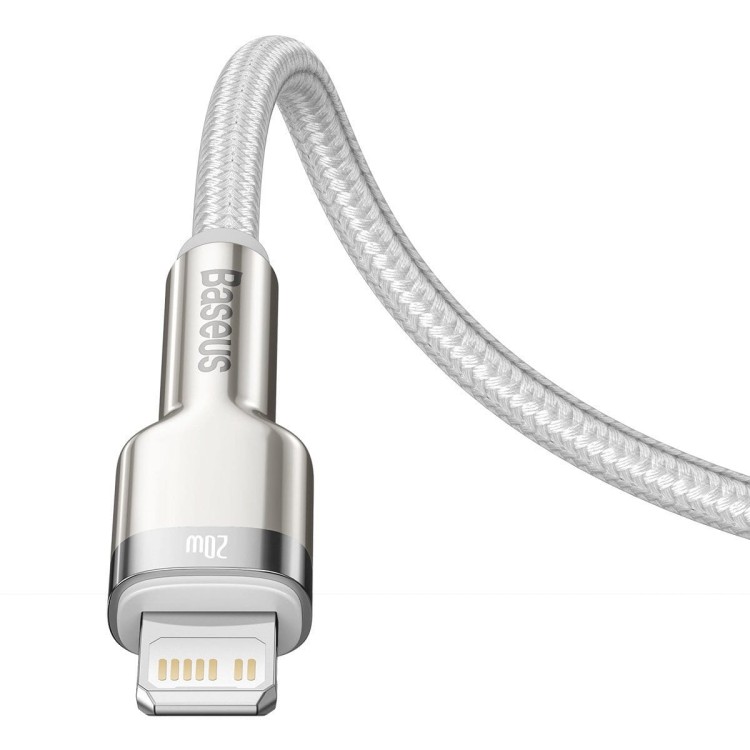 Kabel USB-C do Lightning Baseus Cafule, PD, 20W, 1m (biały) 8