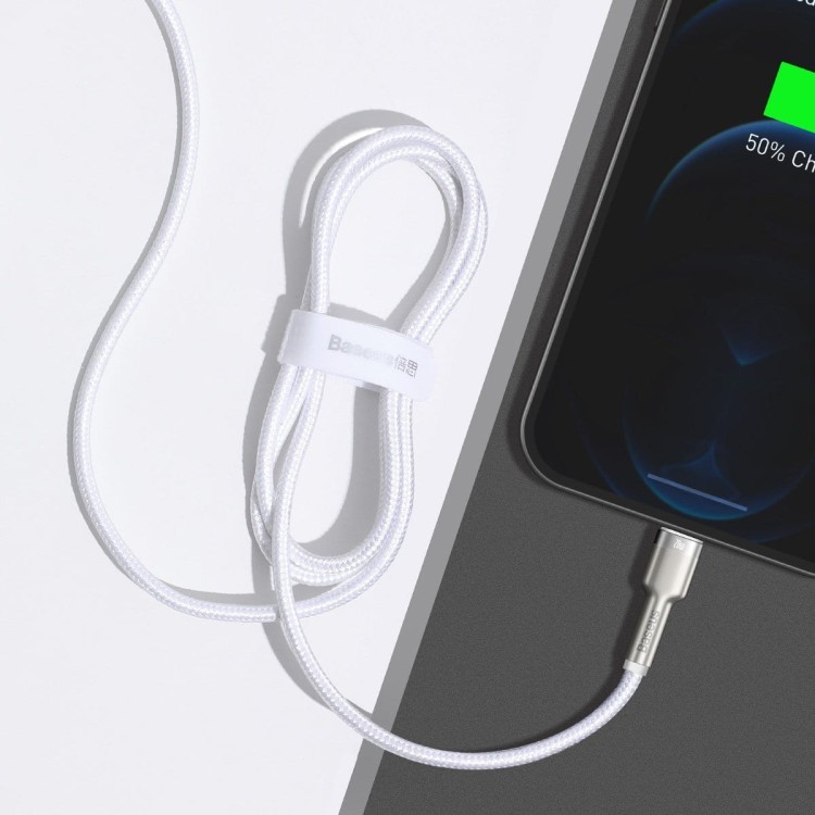 Kabel USB-C do Lightning Baseus Cafule, PD, 20W, 1m (biały) 11