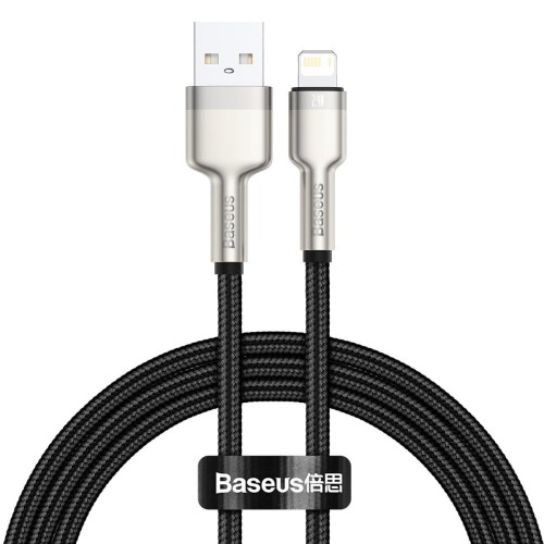 Kabel USB do Lightning Baseus Cafule, 2.4A, 1m (czarny) 2