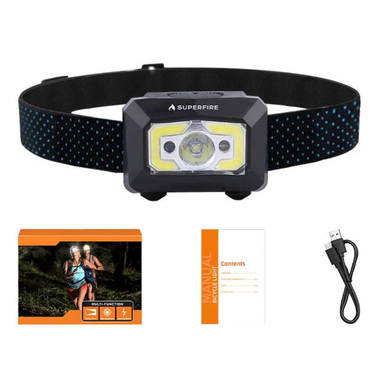 Latarka czołowa Superfire X30, 340lm, USB 4