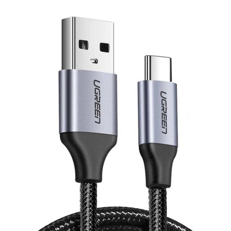 Kabel USB do USB-C QC3.0 UGREEN  US288 1,5m z aluminiową wtyczką (czarny) 1