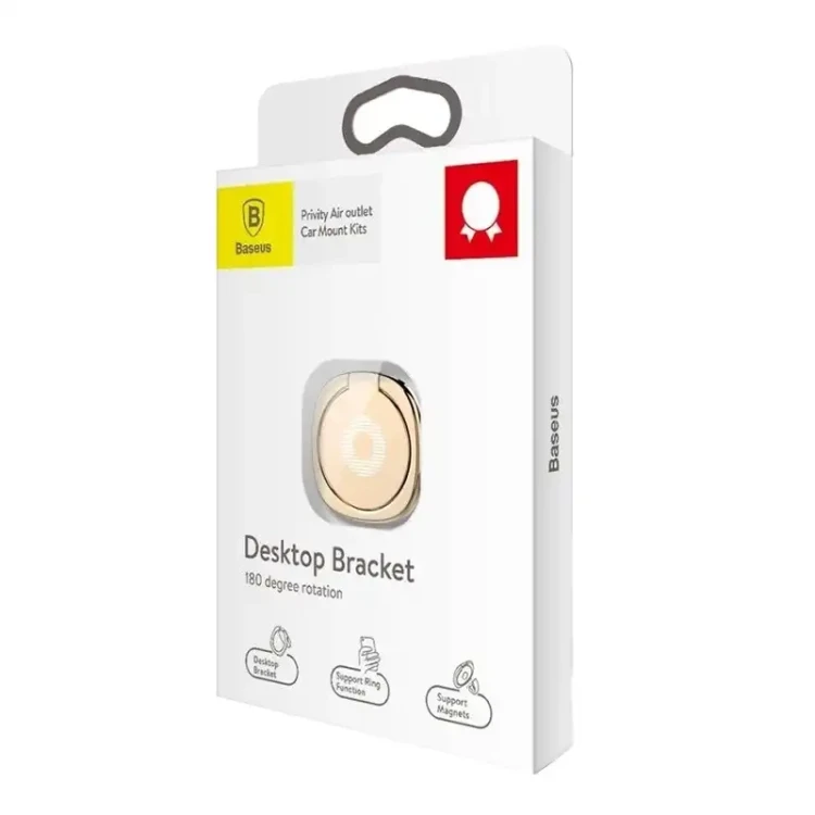Uchwyt pierścień, ring holder Baseus Privity do telefonu (złoty) 4