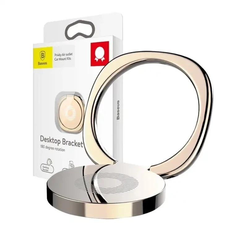 Uchwyt pierścień, ring holder Baseus Privity do telefonu (złoty) 5