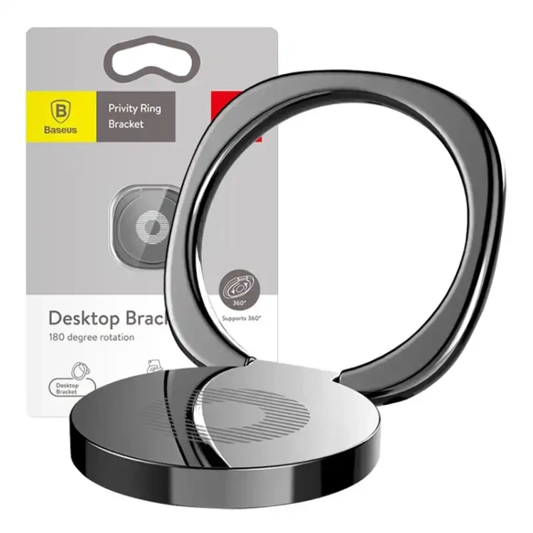 Uchwyt pierścień, ring holder Baseus Privity do telefonu (czarny) 3