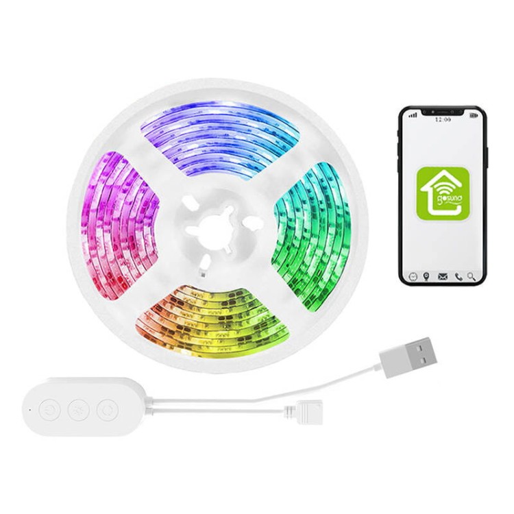 Inteligentna taśma WiFi RGB LED Gosund SL1 (2,8m), Tuya 5