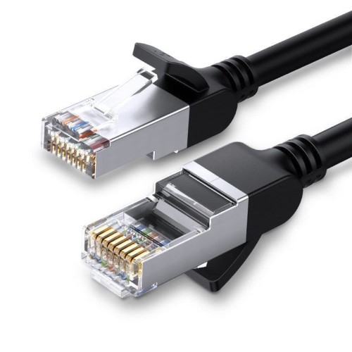 Kabel sieciowy UGREEN  NW101 z metalowymi wtyczkami, Ethernet RJ45, Cat.6, UTP, 10m (czarny) 1