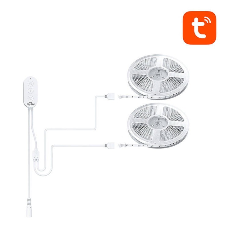 Inteligentna taśma WiFi RGB LED NiteBird SL3 (2x5m), Tuya 4