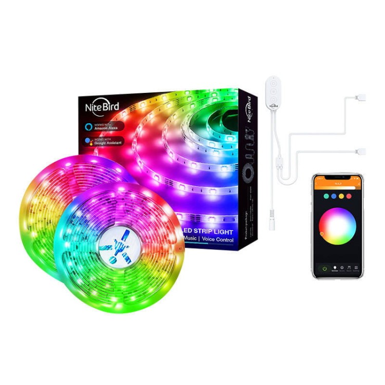 Inteligentna taśma WiFi RGB LED NiteBird SL3 (2x5m), Tuya 5