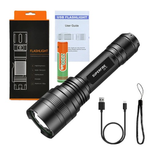 Latarka Superfire C8-H, 1200lm, USB 2