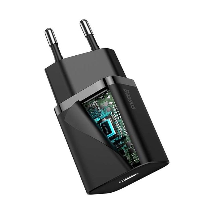 Ładowarka sieciowa Baseus Super Si Quick Charger 1C 20W z przewodem USB-C do Lightning 1m (czarna) 3