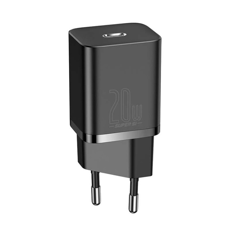 Ładowarka sieciowa Baseus Super Si Quick Charger 1C 20W z przewodem USB-C do Lightning 1m (czarna) 5