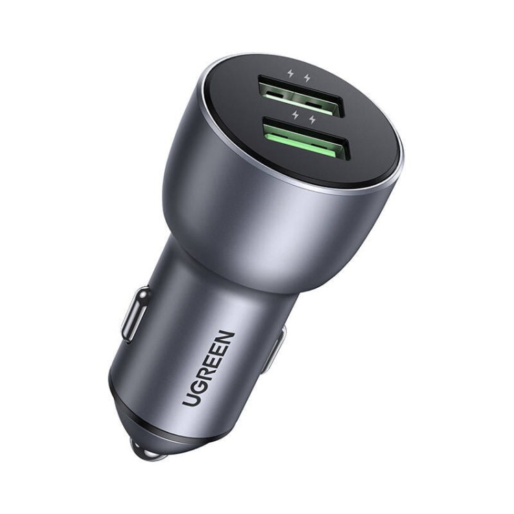 Ładowarka samochodowa UGREEN CD213 QC 3.0, 2xUSB, 36W (szara) 1