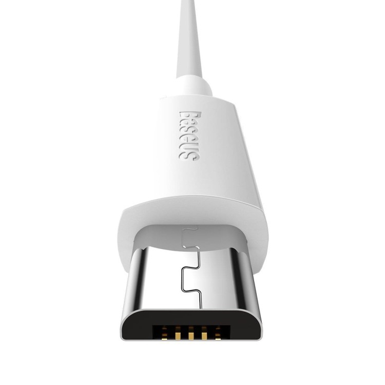 Kabel micro USB do USB Baseus Simple Wisdom, 2.1A, 1.5m (biały) 2szt. 4