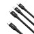 Kabel USB 3w1 Baseus Rapid Series, micro USB / Lightning / USB-C, 20W, 1.5m (czarny) 2
