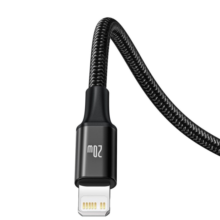 Kabel USB 3w1 Baseus Rapid Series, micro USB / Lightning / USB-C, 20W, 1.5m (czarny) 3