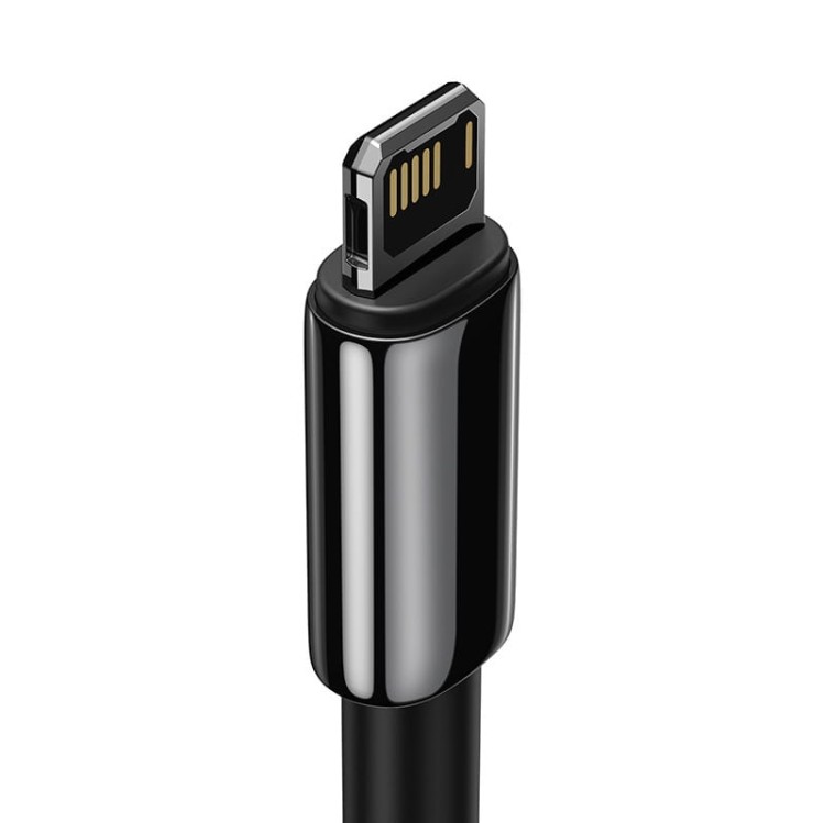 Kabel USB do Lightning Baseus Tungsten Gold, 2.4A, 2m (czarny) 3
