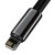 Kabel USB do Lightning Baseus Tungsten Gold, 2.4A, 2m (czarny) 5