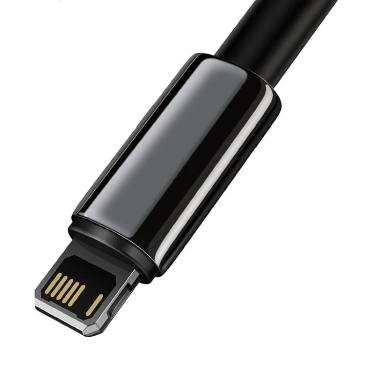 Kabel USB do Lightning Baseus Tungsten Gold, 2.4A, 2m (czarny) 5