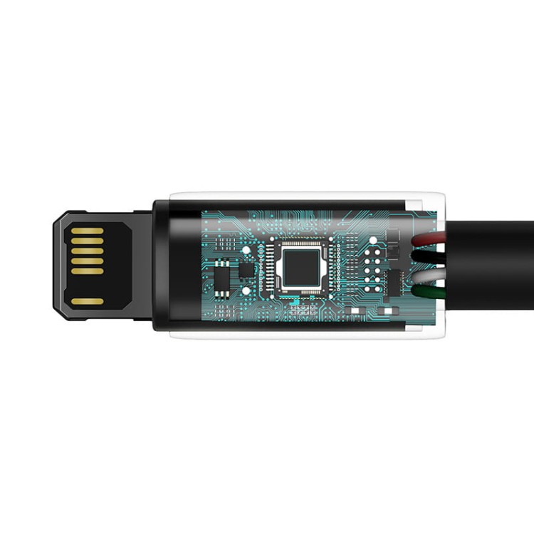 Kabel USB do Lightning Baseus Tungsten Gold, 2.4A, 2m (czarny) 7