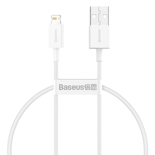 Kabel USB do Lightning Baseus Superior Series, 2.4A, 0.25m (biały) 2