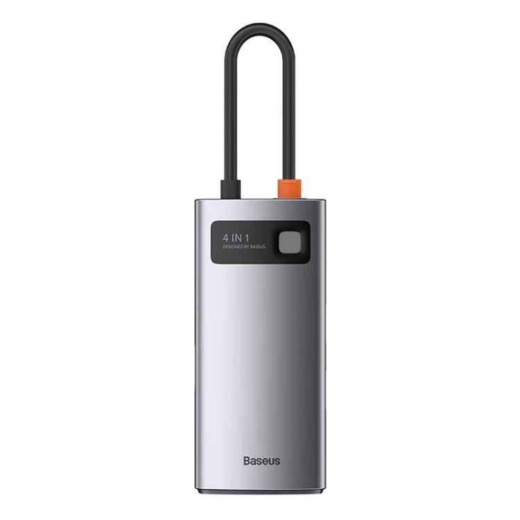 Hub 4w1 Baseus Metal Gleam Series, USB-C do USB 3.0 + USB 2.0 + HDMI + USB-C PD 2