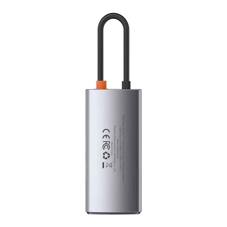 Hub 4w1 Baseus Metal Gleam Series, USB-C do USB 3.0 + USB 2.0 + HDMI + USB-C PD 3