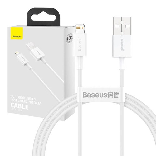 Kabel USB do Lightning Baseus Superior Series, 2.4A, 1m (biały) 1