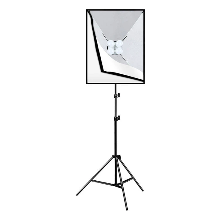 Zestaw studyjny Puluz Softbox LED 50x70cm, statyw, żarówki LED 4 szt PU5071EU 1