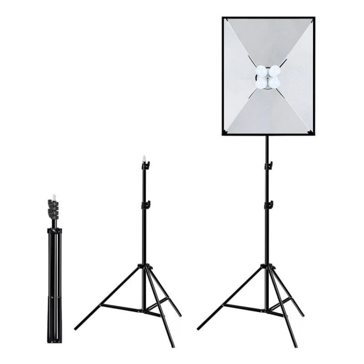 Zestaw studyjny Puluz Softbox LED 50x70cm, statyw, żarówki LED 4 szt PU5071EU 5