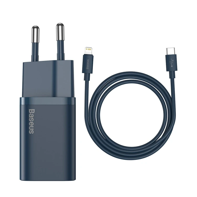 Ładowarka sieciowa Baseus Super Si Quick Charger 1C 20W z przewodem USB-C do Lightning 1m (niebieska) 2