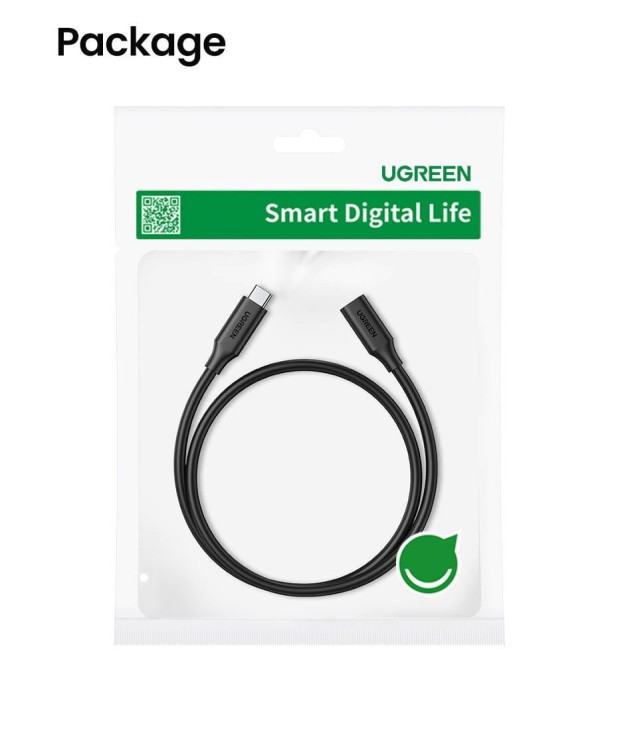 Przedłużający kabel USB-C 3.1 Gen2 UGREEN, 4K, 100W, 1m  US353 (czarny) 1
