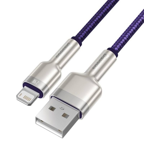Kabel USB do Lightning Baseus Cafule, 2.4A, 1m (fioletowy) 2