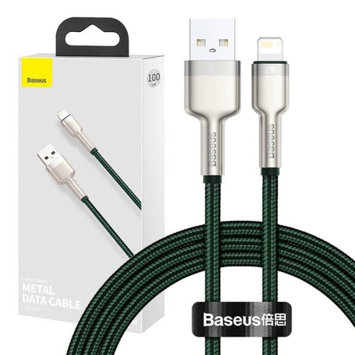 Kabel USB do Lightning Baseus Cafule, 2.4A, 1m (zielony) 1