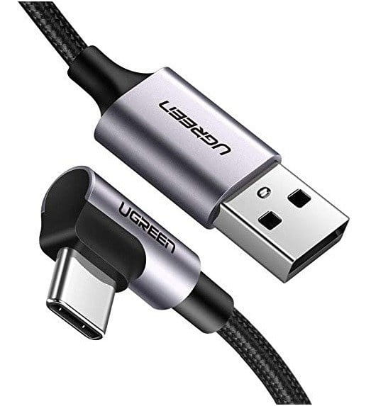 Kabel USB do USB-C kątowy UGREEN US284, 3A , 2m (czarny) 2
