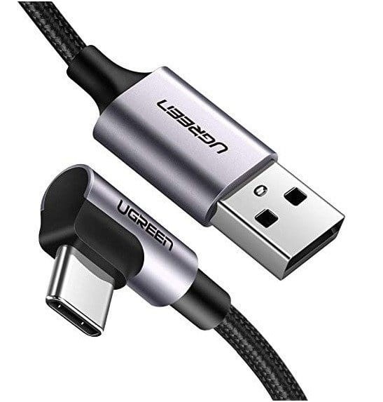Kabel USB do USB-C kątowy UGREEN US284, 3A , 3m (czarny) 2