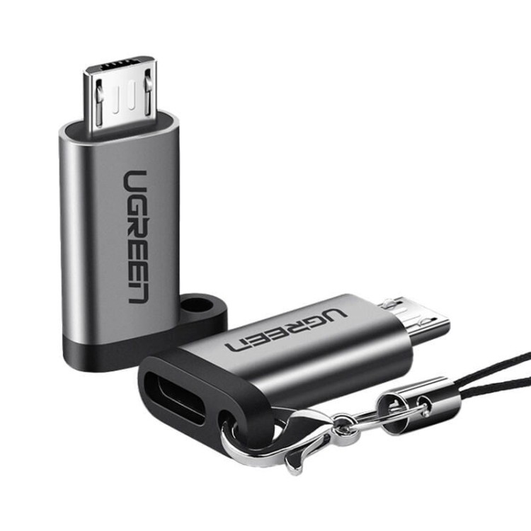 Adapter USB-C do micro USB UGREEN US282 (szary) 1
