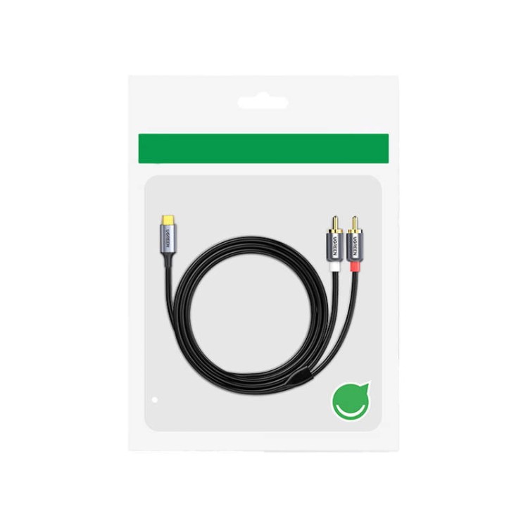 UGREEN CM451 Kabel USB-C do 2x RCA (Cinch) 1.5m (czarny) 4