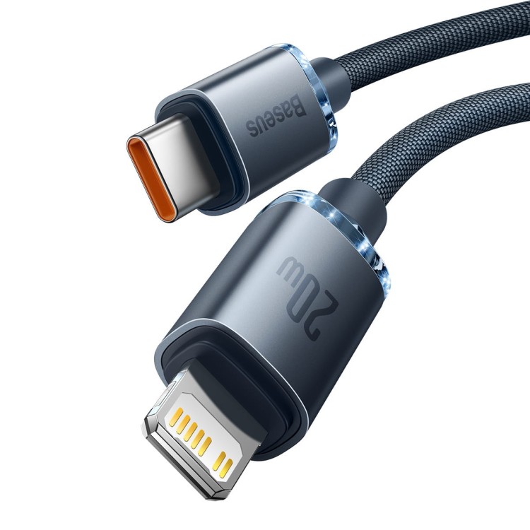 Kabel USB-C do Lightning Baseus Crystal Shine, 20W, PD, 2m (czarny) 3