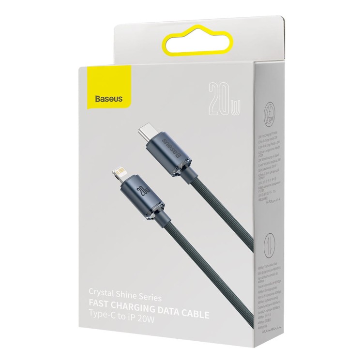 Kabel USB-C do Lightning Baseus Crystal Shine, 20W, PD, 2m (czarny) 4