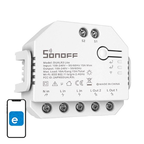 Inteligentny przełącznik WiFi Sonoff Dual R3 Lite 1