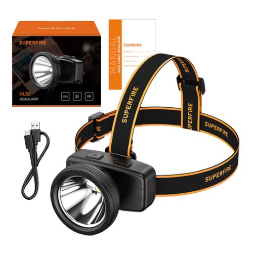 Latarka czołowa Superfire HL55, 150lm, USB-C 2