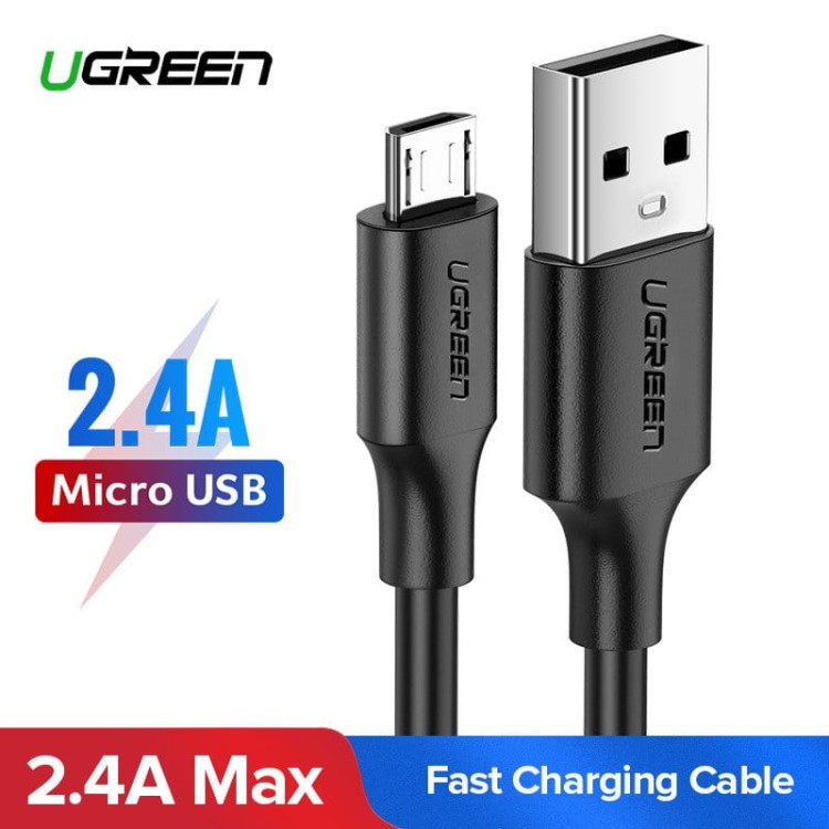 Kabel USB do Micro USB UGREEN  US289 QC 3.0 2.4A 0.25m (czarny) 2